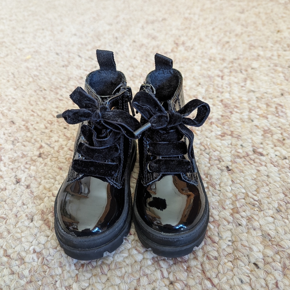 H&M patent leather boots